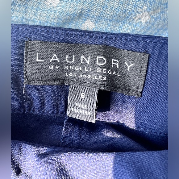 Laundry By Shelli Segal Womens Navy Blue High-Waisted Office Workwear trousers 8 - Picture 4 of 10